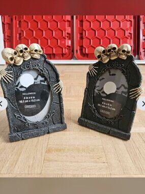 NEW Goth Skull Picture Frames Halloween Home Decor